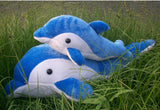 Cute White/Blue Stuffed Dolphin Plush Toy 