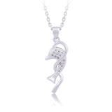 Elegant 18 K Gold Plated Entwined Wave Dolphin Necklace 
