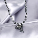 Natural Iron Stone Dolphin Necklace and Pendant 
