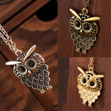 Vintage Womens Owl Pendant Long Sweater Chain Necklace (Golden, Antique Silver, Bronze Colour Available) Charm Fashion Jewelry 
