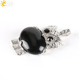Hot Natural Stone Cute Owl Pendant for Women 