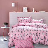 Beautiful Dolphin Bedding Set Available in Pink & Blue 100% Cotton- 4 Pieces 