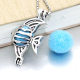 Owl Aromatherapy Diffuser Choker Necklace Pendant - Essential Oil Perfume Locket Necklace With Pad for Women 