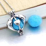 Owl Aromatherapy Diffuser Choker Necklace Pendant - Essential Oil Perfume Locket Necklace With Pad for Women 