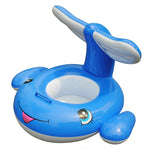 Inflatable Dolphin Water Cart with Tail Shade - For Kids 