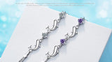 Elegant Silver Plated Dolphin Inlaid Zircon Bracelet 