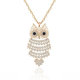 Silver Full Crystal Owl Necklaces & Pendants For Women (Gold Silver colour available) - Fashion Jewelry 