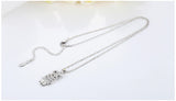 Retro Owl AAA Austrian Zircon  White Gold Color Pendant Necklace For Her 
