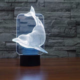 Lovely 3D LED Dolphin Table Lamp - 7 Colours Changeable 