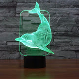 Lovely 3D LED Dolphin Table Lamp - 7 Colours Changeable 