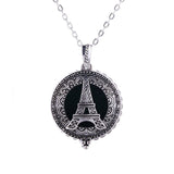 Ancient Silver Owl Antique Retro Magnetic Aromatherapy Perfume Box Necklace - Oil Diffuser Locket Pendant (many designs available) 